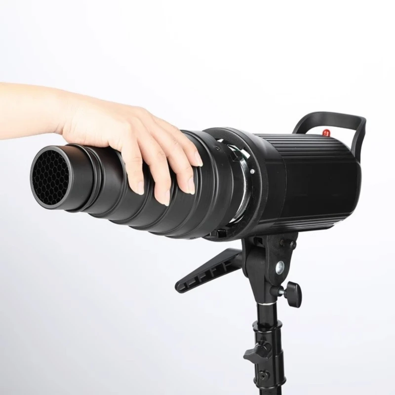 Kim loại Snoot với Lưới tổ ong và 5Pieces Bộ lọc màu giúp tăng cường ánh sáng trong nhiếp ảnh thương mại và trong nhà K1KF