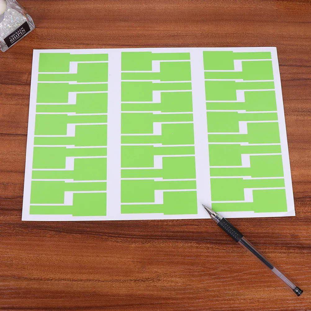 

10Pcs Bright Smooth Cable Label Stickers Waterproof Grease-Proof Tear-Resistant for Enterprise Network Factory Wiring Display