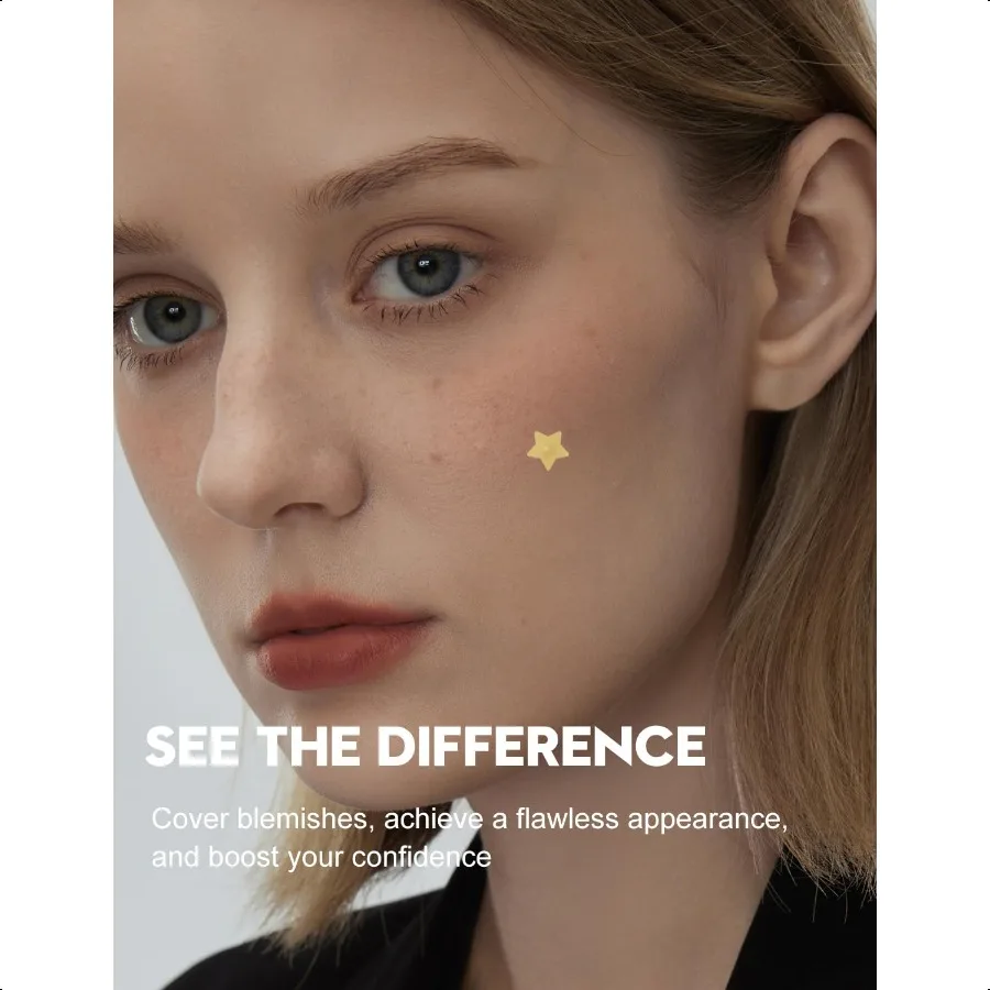 Plasterki na pryszcze, plasterki hydrokoloidowe na twarz, urocze naklejki w kształcie gwiazdek na wypryski, kolorowe naklejki na plamy z olejkiem z drzewa herbacianego i kwasem salicylowym.