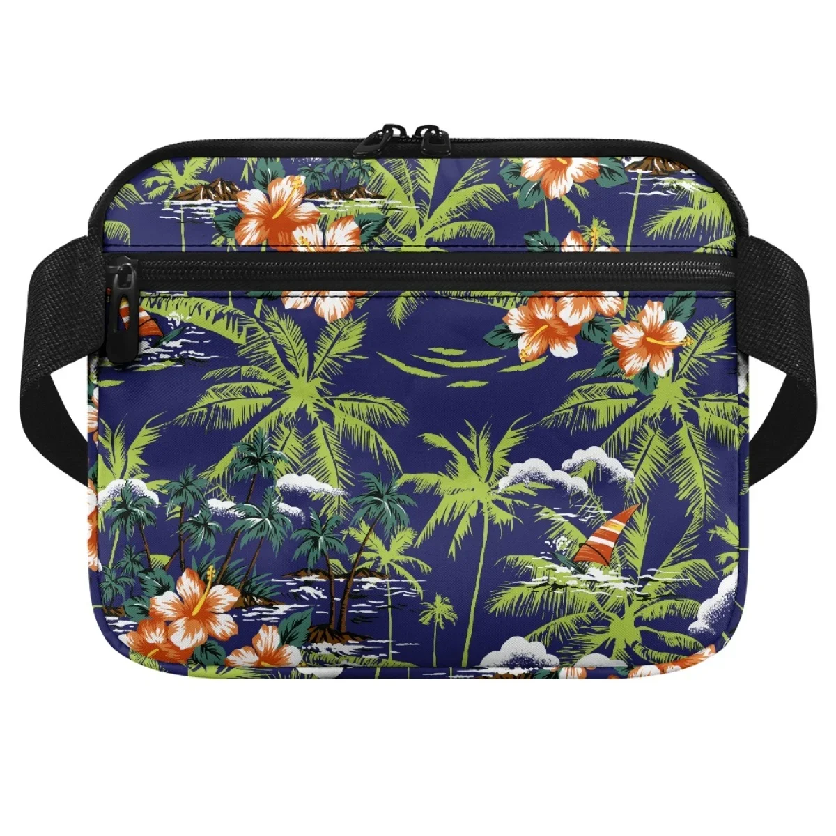 Sac banane de style hawaïen pour femmes, sangle de taille réglable, sacs à outils d'allaitement, bandage stéthoscopes, jungle tropicale, luxueux