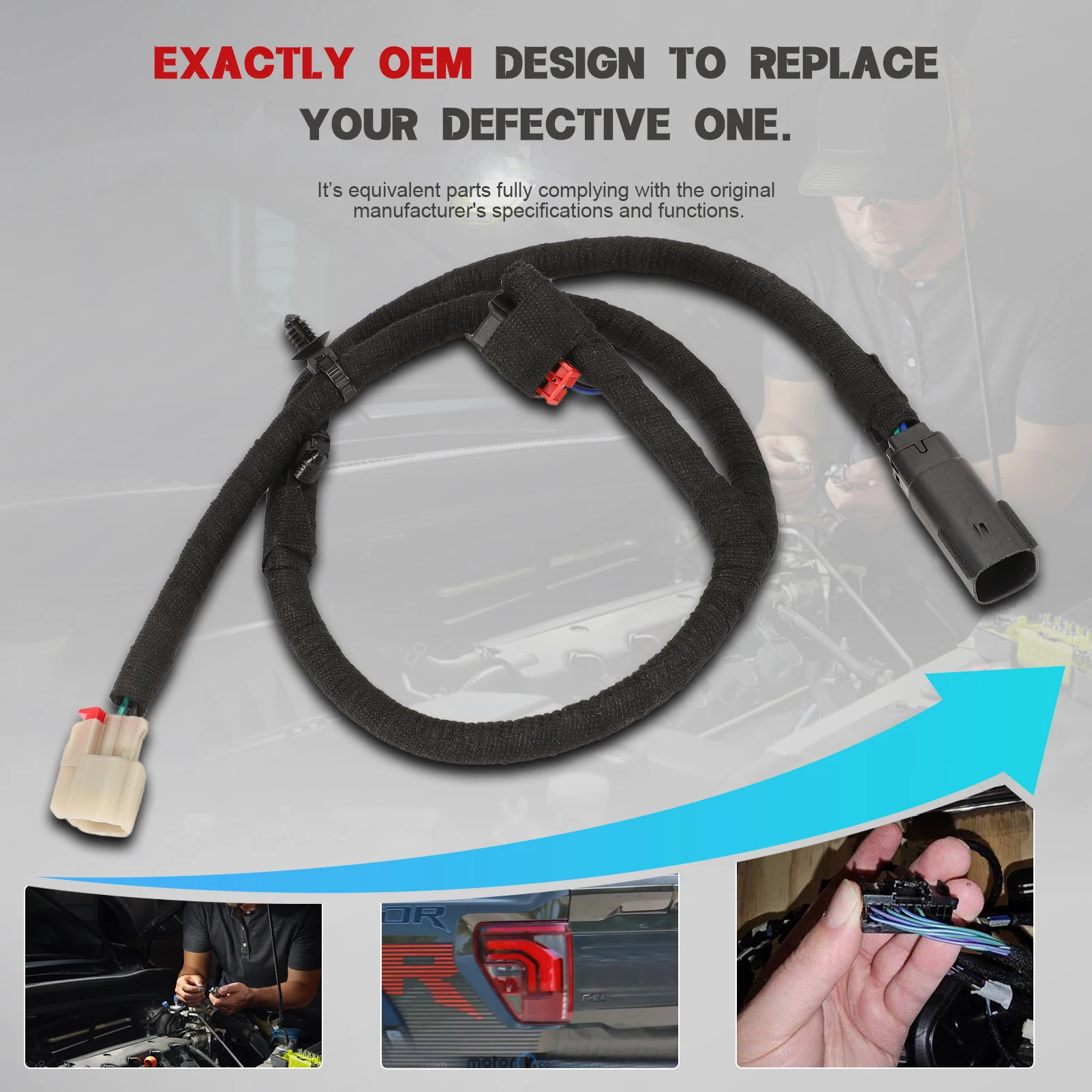 

Освещение багажника, жгут проводов, задний ящик для F150 2021 2022 2023 ML3Z-14A411-F, левая сторона водителя