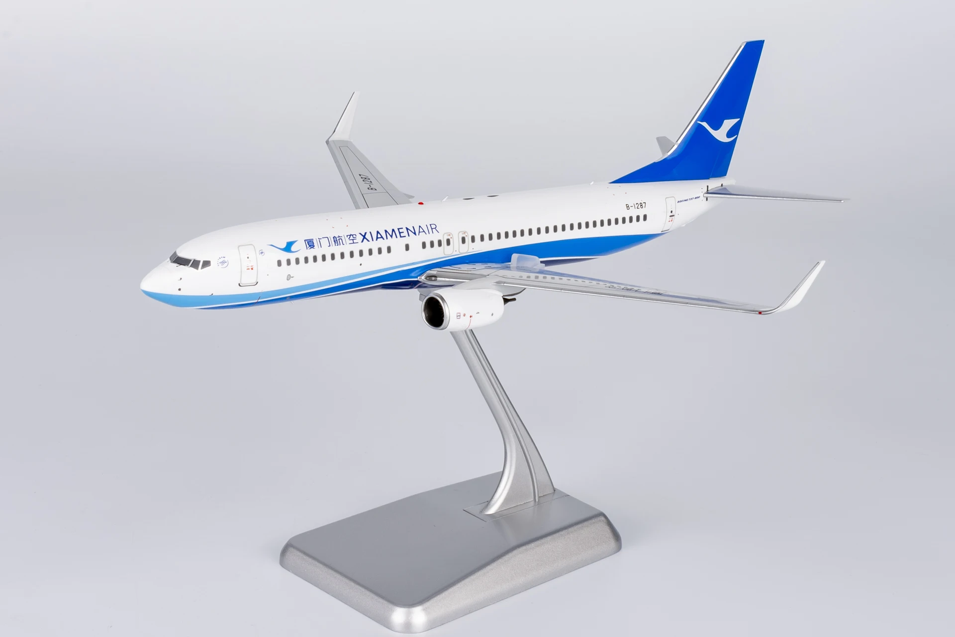64114 Model Samolotu Kolekcjonerskiego ze Stopu Metalu Prezent NG Model 1:200 Xiamen Airlines \"SkyTeam\" Boeing B737-800 Odlew Samolotu Model Samolotu Dźwigowego B-1287
