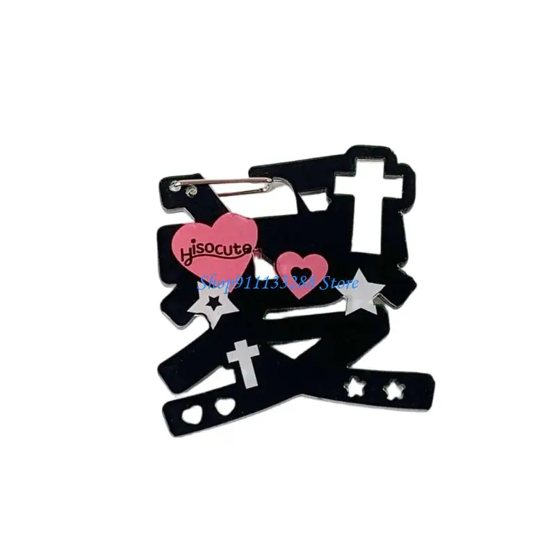 G88D Light Weight Acrylic Keychain Cartoon Acrylic Carabiner Holder For School Bag Backpacks Keyring Decoration Accessory