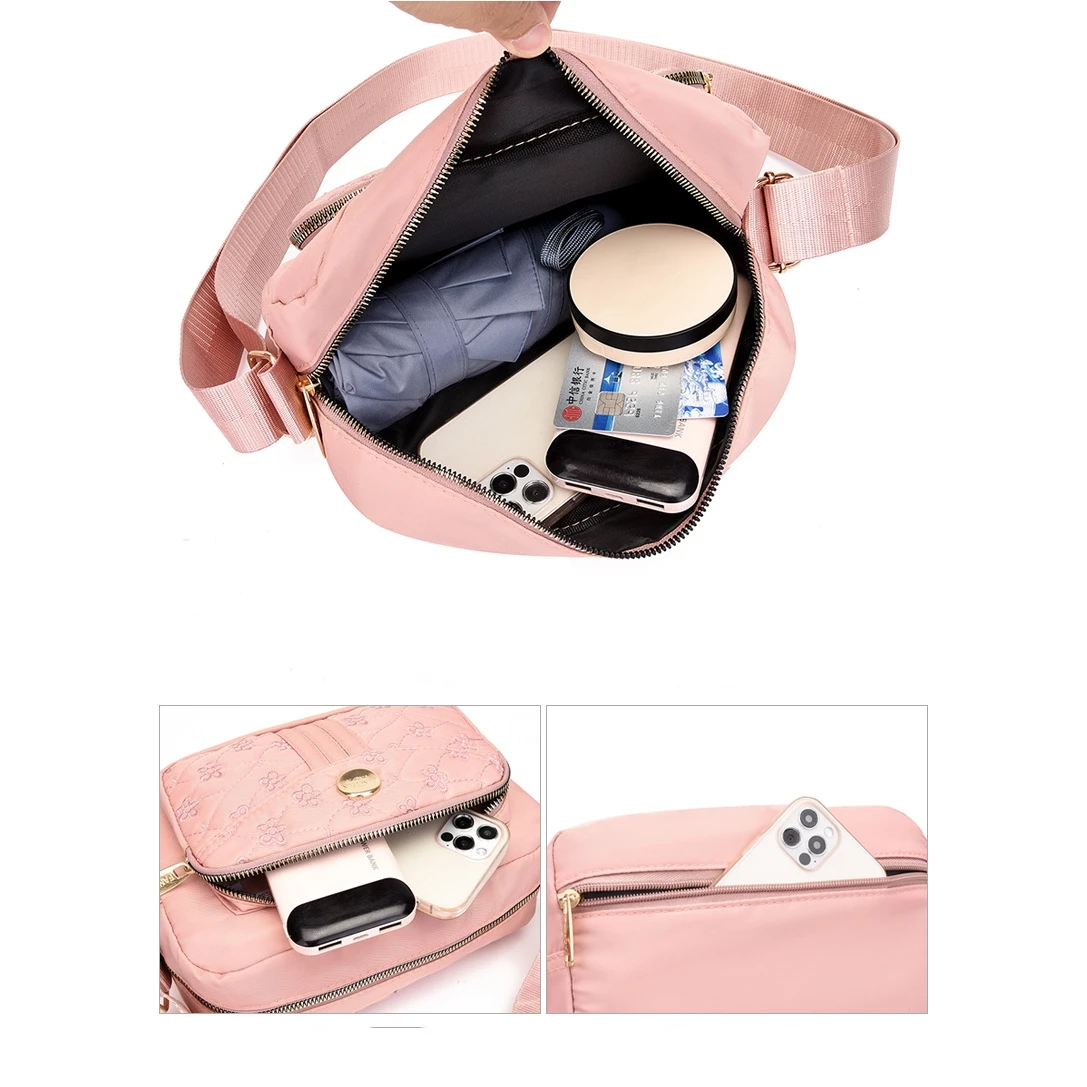 Brand Elegant Small Women\'s Shoulder bag Nylon Female CrossBody Bag Tote Girl Purse Phone Bag Daily Ladies Messenger Bag