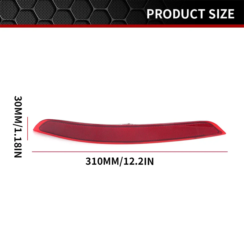 Left Right Red Rear Bumper Reflective Strips Trim Cover 63147290091 63147290092 For BMW X5 F15 2014 2015 2016 2017 2018