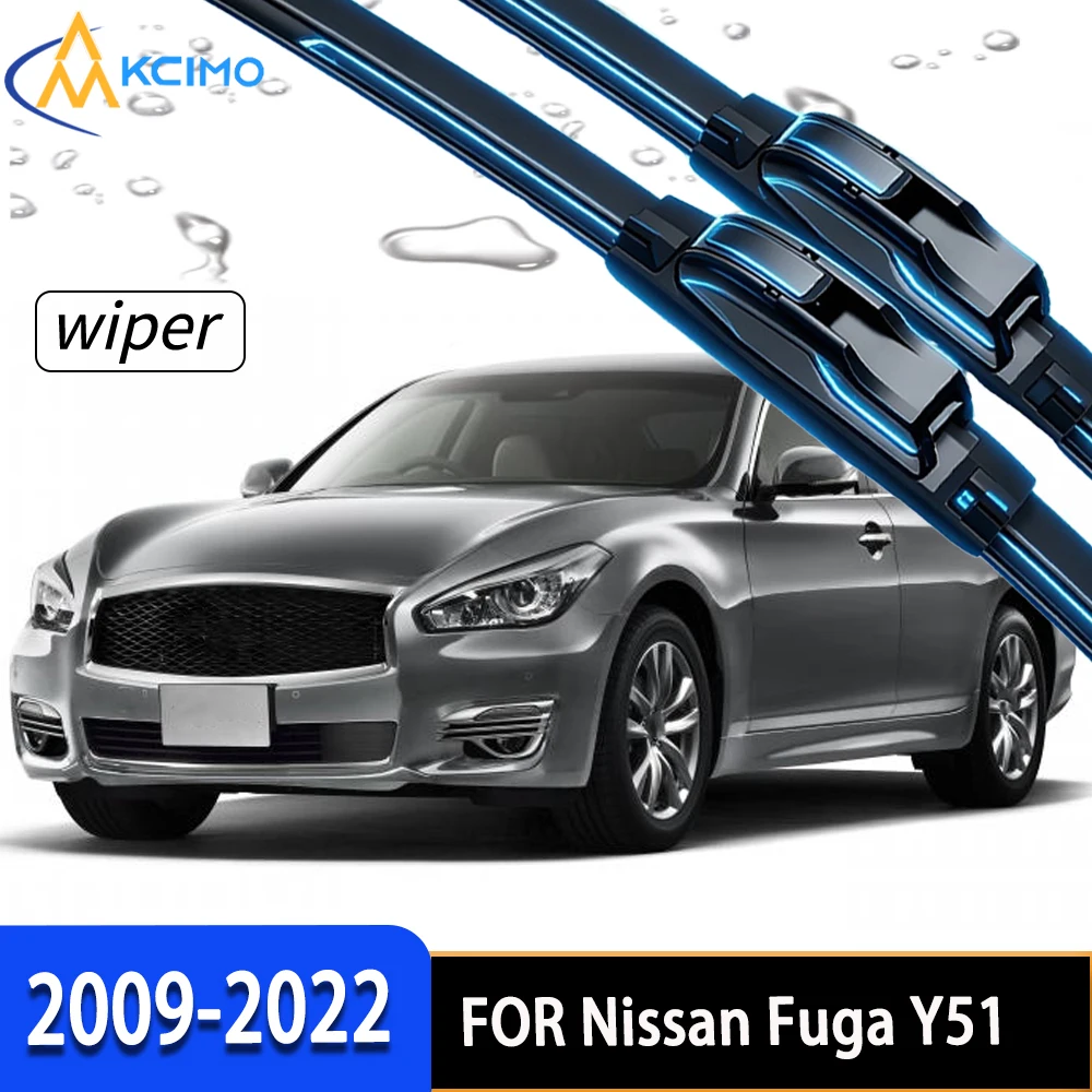 

Premium High-Performance Front Windshield Wipers with Durable Rubber, Direct Fit for Nissan Fuga Y51 2009-2022