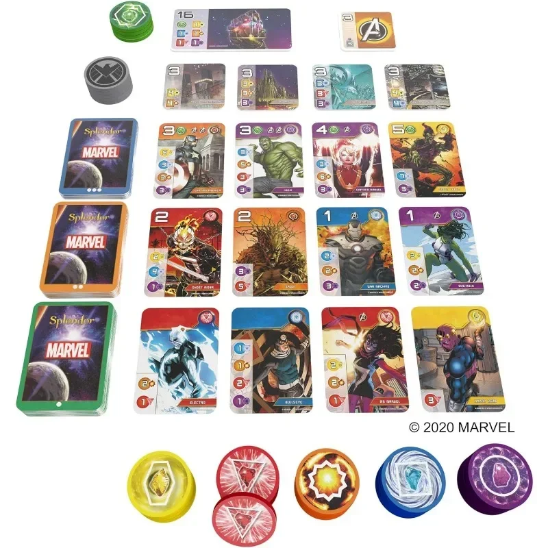 Marvel Splendor Board Game Jewel Pad Battle Party Friends Party Role Play Game Collection Fun Family Game for Kids and Adults