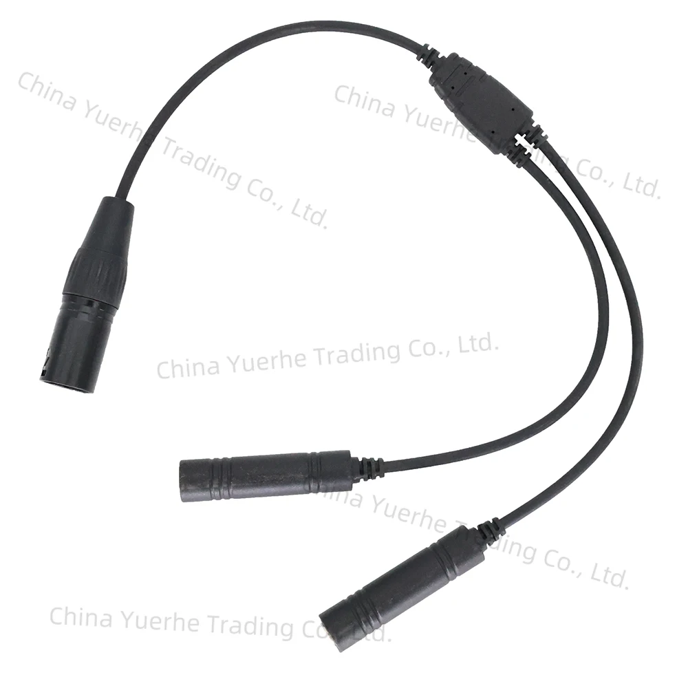 Aviation Headset GA Dual Plugs to Airbus 5 Pin XLR Headset Adapter
