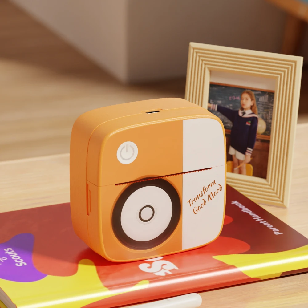 Neue Fotodruckmaschine D2 Mini-Drucker Thermopapier-Aufkleber Papierdrucker Etikettendrucker Etikettiergerät – Detail 1