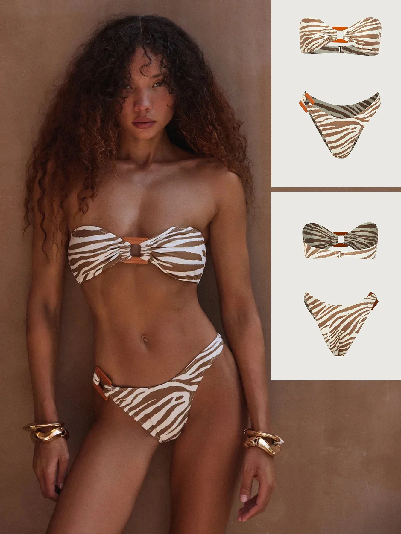 

Off Shoulder High Waist Women Bikini Swimsuits 2025 Style Stripped Biquini Lady Beach Wear Bathing Suit Mujer Outfits Clothing