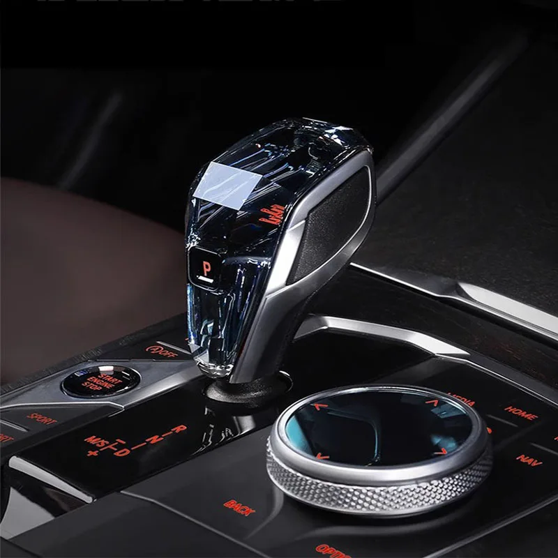 4 Piece Set Crystal Gear Shift Knob Lever For G20 G21 IX3 G08 X3 G01 X6 G06 X7 G07 X5 G05 Automatic Crystal Gear Handle BMW