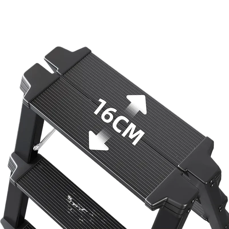 Aluminum Step Ladder for Home Indoor Use Foldable Lightweight Multi Function A Frame Ladder for Construction and Production