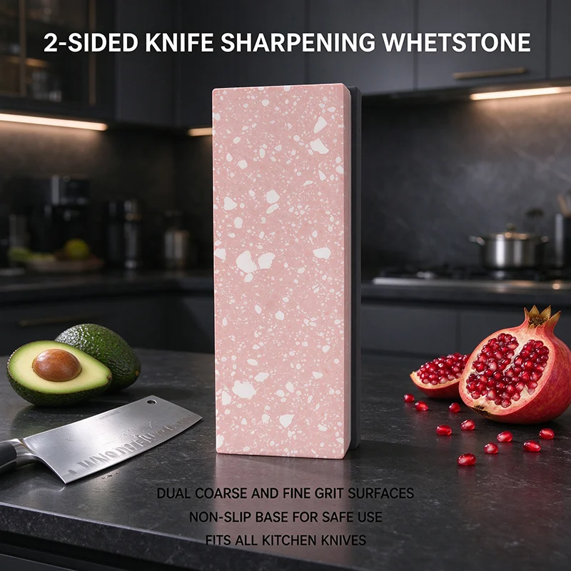 NEW Water Sharpening Stone, Double-Sided Whetstone 1000-8000 Grit, Kitchen Knife Sharpener Grinding Stone for Kitchen Use
