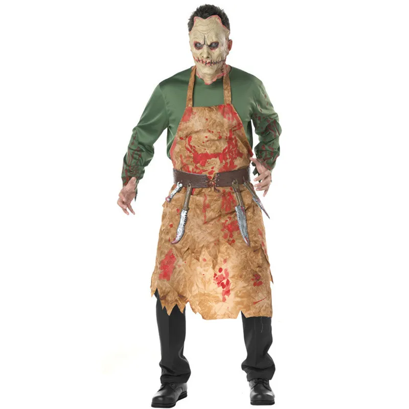 Boys Horror Butcher Cosplay Kids Children Halloween Living Death Zombie Costume Carnival Parade Purim Role Play Show Party Dress