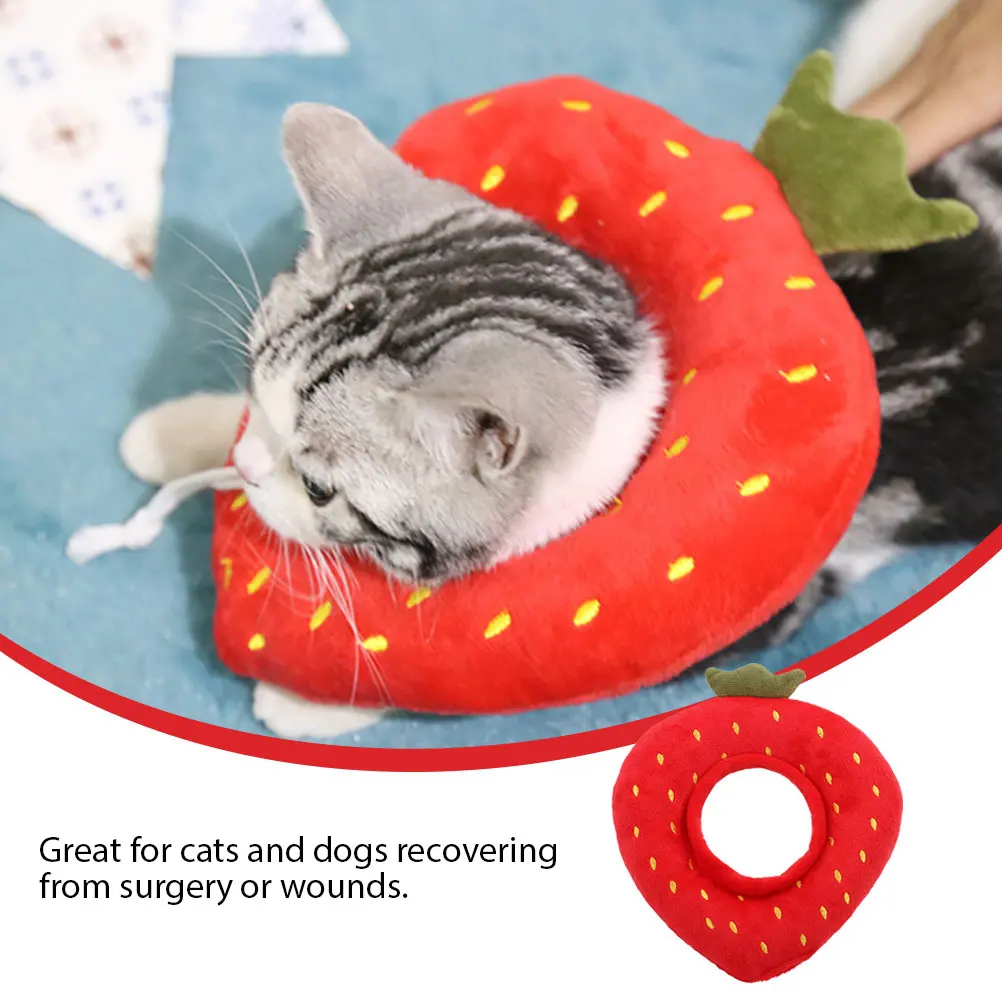 

2Pcs Cat Recovery Collar Adjustable Flannel Protective Cone Surgery Healing Neck Protector Pet Supply Comfort Waterproof