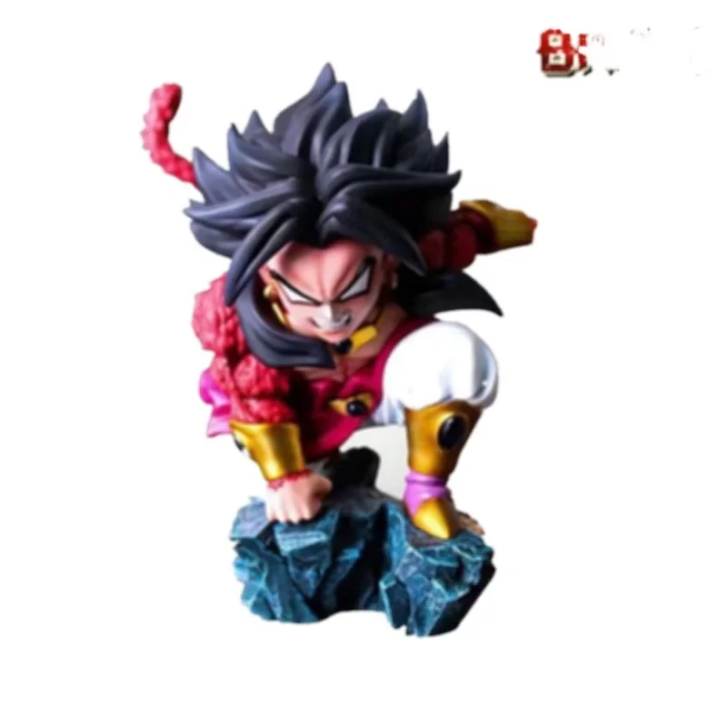 Nieuwe 12Cm Drakenbal Q Versie Saiyan Super 4 Broly Level 4 Auto Handgemaakte Anime Model Pop Ornamenten