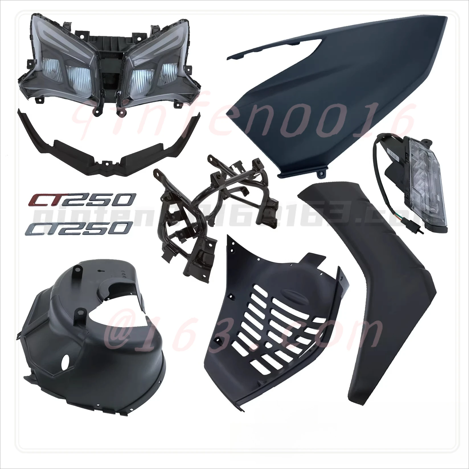 

For KYMCO CT250 CK250T-11 Front Panel Guard Headlight Bracket Decorative Strip Turn Signal Mud Plate