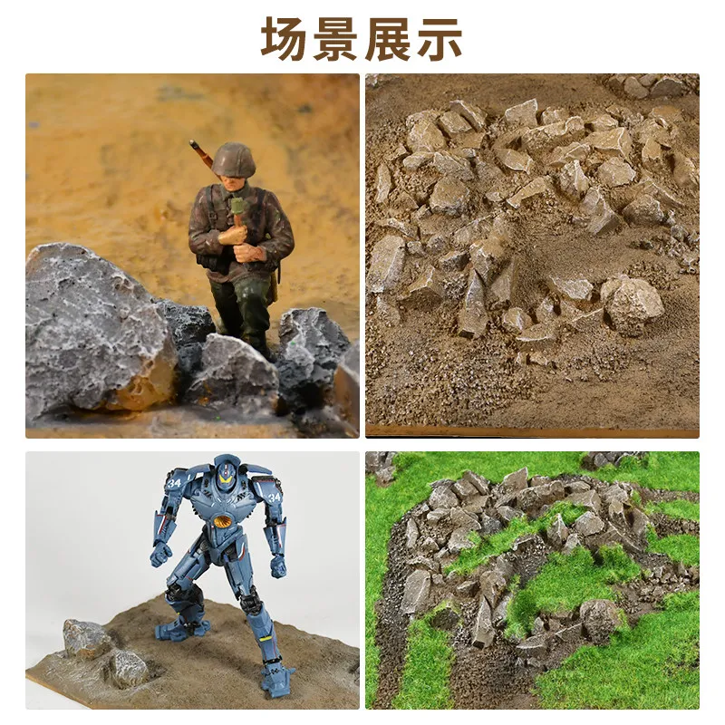 Simulate Wilderness Scenes Soldier Vehicle Model Platform Base Handmade Scenario Figure Model Finished Resin 3D Printer Parts