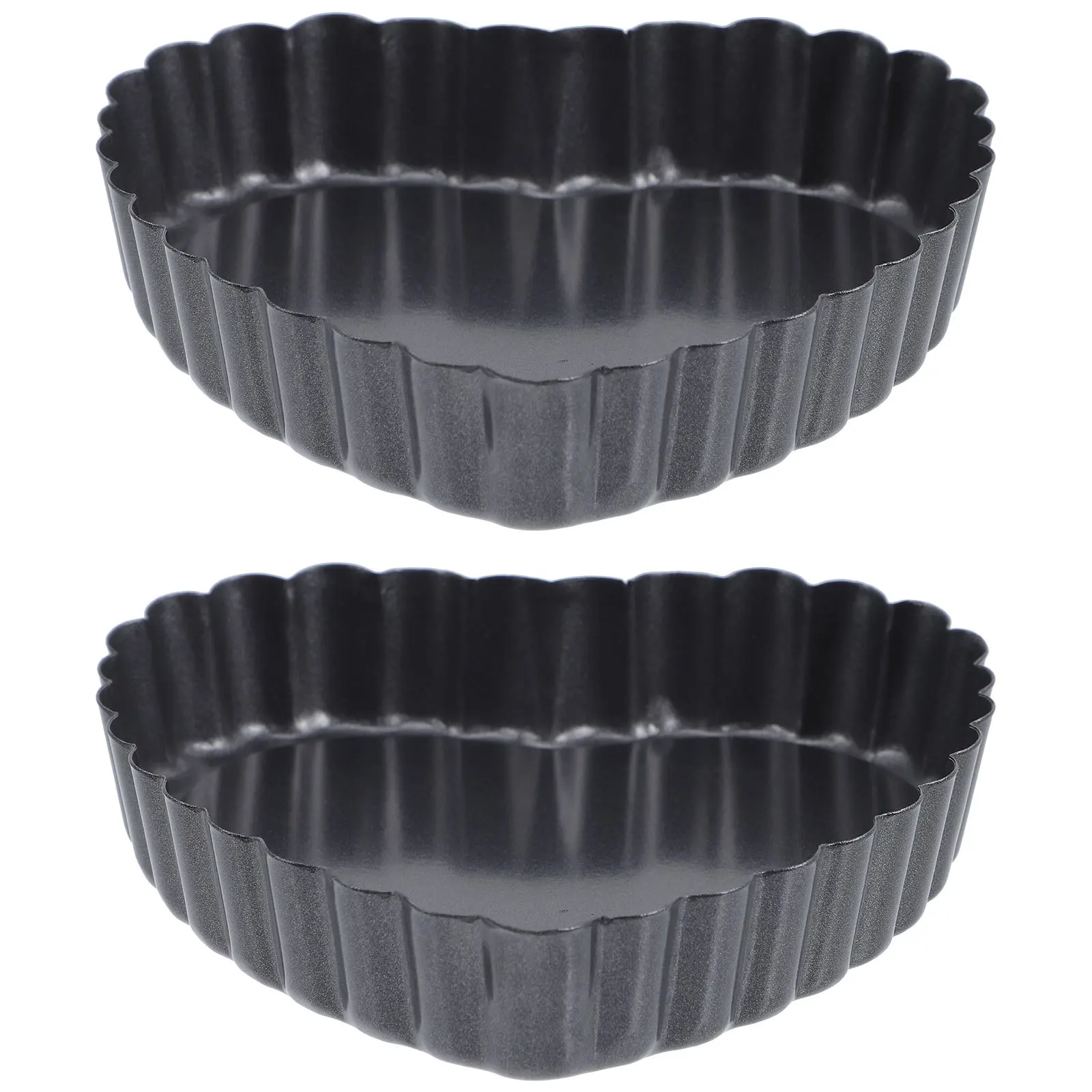 

2Pcs Heart Shape Pie Baking Tray Carbon Steel Oven Pan Non-Stick Heat Resistant Baking Tray for Home Restaurant