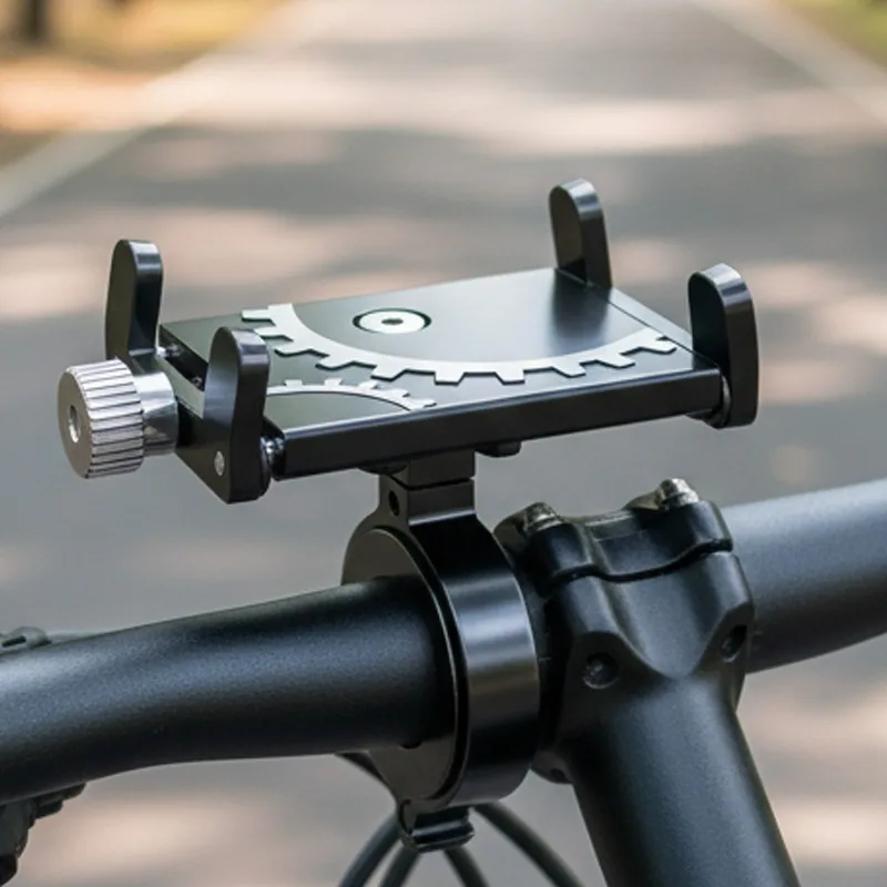 العالمي للدراجات النارية دراجة حامل هاتف جبل خلية المحمول سبائك الألومنيوم ركوب دعامة حامل الدراجة المقود المضادة للانزلاق كليب