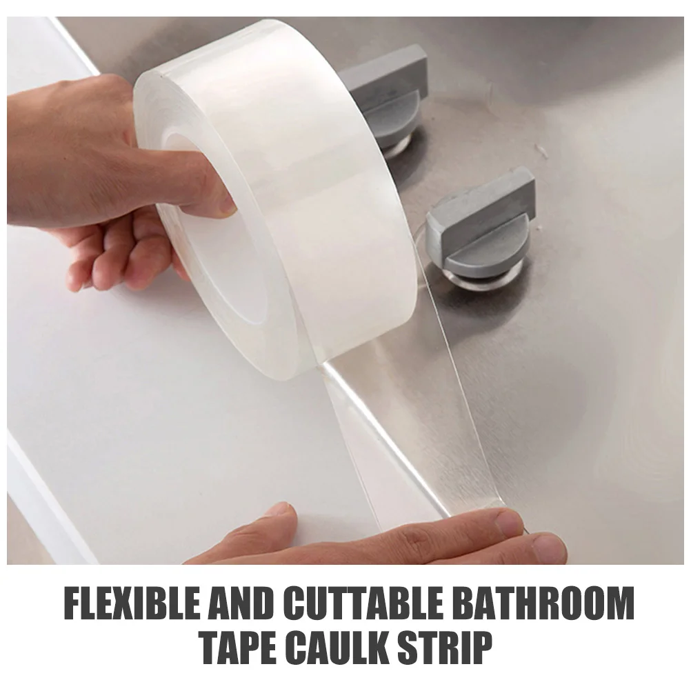 

Transparent Waterproof Caulk Sealing Tape 300x3cm Self Adhesive Kitchen Bathroom Stove Wall Corner Seam Shelf Liner Strip