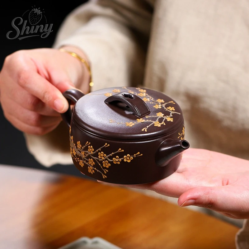 

Original Mine Baimei Purple Clay Purple Sand Pot Handmade Mei Xiang Hanwa Home Brewing Teapot Kung Fu Tea Set