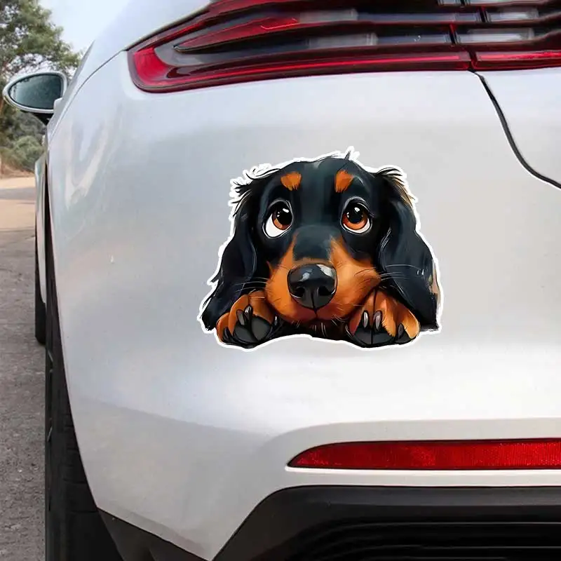 

Cute Short-Legged Dog Car Sticker Vinyl Decal Waterproof Rear Window Motorcycle Camper Bumper Truck Laptop Decoration SH1564