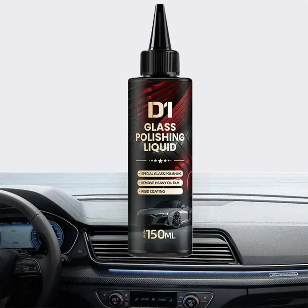 150ml Glass Polishing Paste High Gloss Oil Film Remover for Auto Windshield Home Windows Safe Formula Long Lasting Shine Cl F3X5