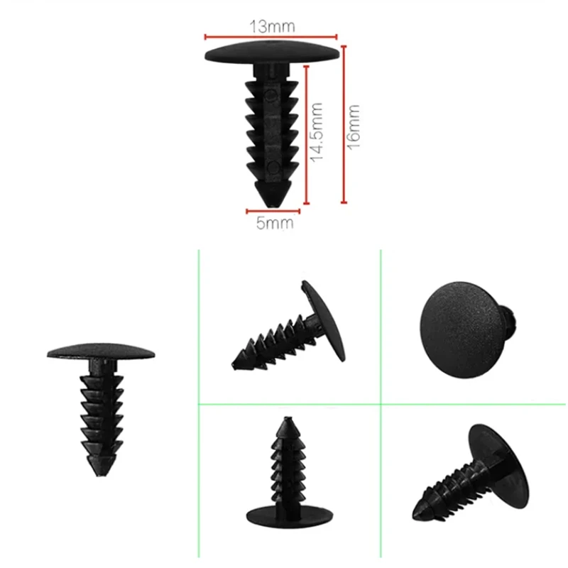 OEM 30Pcs For 5mm Hole Auto Bumper Retainer Clips Car Plastic Rivets Fasteners Push Retainer    A01