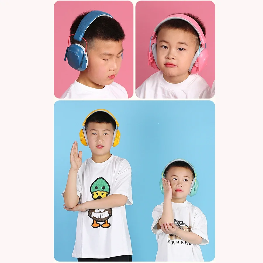 Children\'s Anti-noise Earmuffs Aircraft Decompression Learning Drum  Set Noise-cancelling  Headset  with Soundproof Headphones