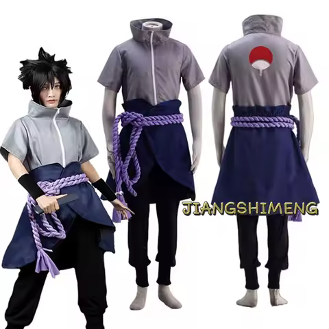 Anime Uchiha Sasuke Cosplay Outfit Halloween Costume Party Role Play Uniform Comic Clothes Outfit Cosplay Costume Men