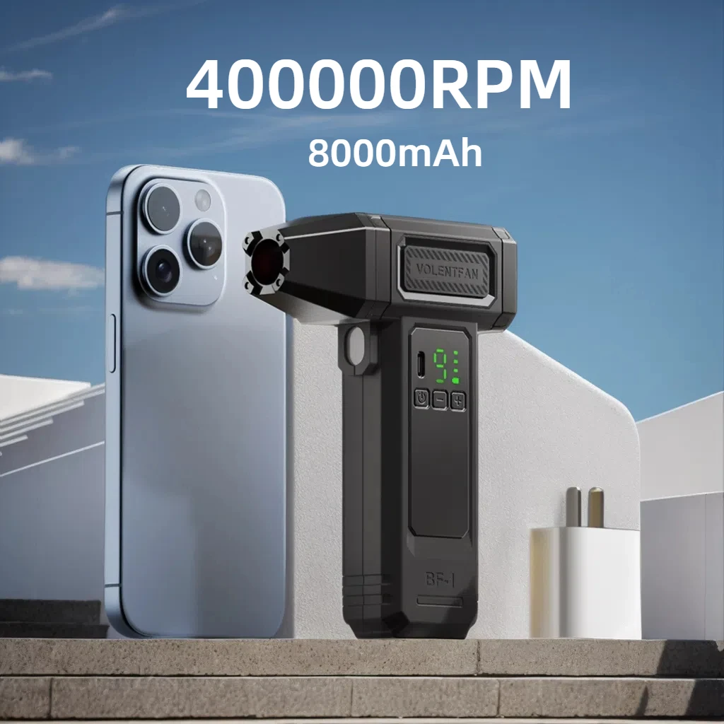 

400000RPM Turbo Fan Powerful Air Blower Portable Wireless Dust Cleaner 8000mAh TypeC Charging Brushless Jet Blower LED lighting