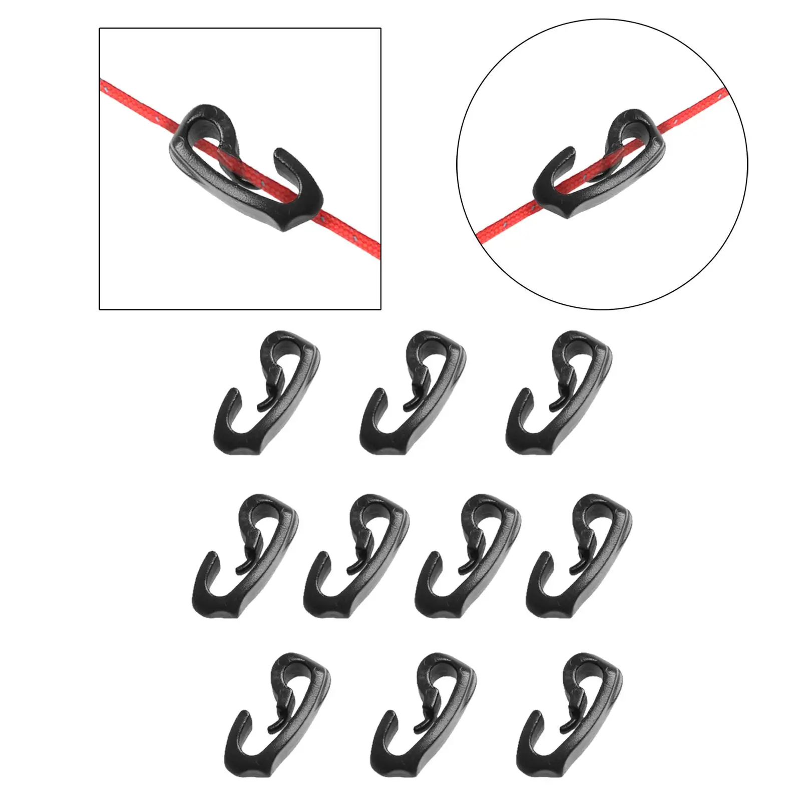 10pcs Camping Tent Hook Clasp Hook heavy duty outdoor carabiner hooks S-Hooks Clip Travel Garden Shed RV Organizer Stuff Holder