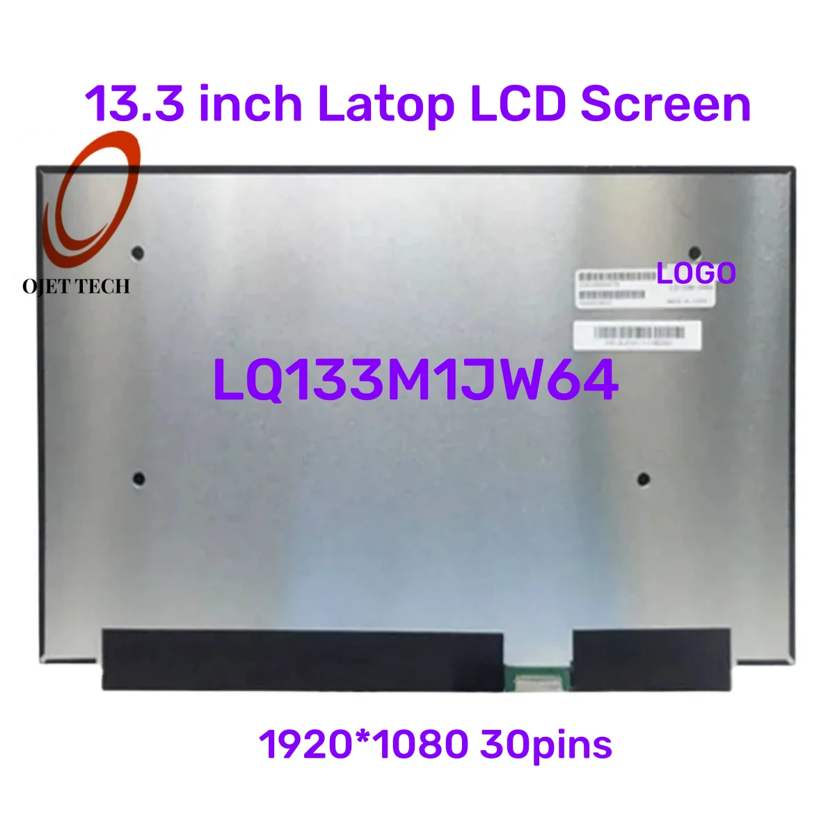 Matriz do Painel Lcd para o Portátil de Toshiba G33c000aw110 Lq133m1jw64 Fhd Magros 30 Pinos Edp 100 Srgb 60hz 1920 × 1080ips G83 hs 133 Dentro