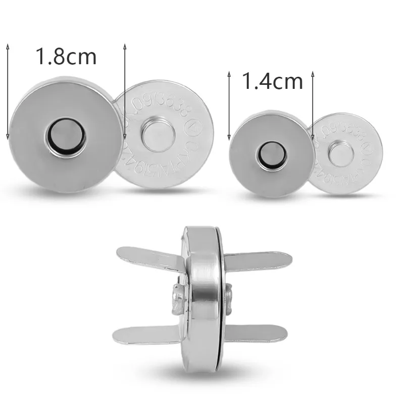 3/10set Invisible Magnetic Fastener No-stitch Bag Buttons Wallet Coat Handbags Magnetic Buckle Metal Luggage Parts Accessories