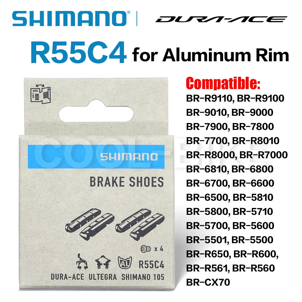 AliExpress Shimano Dura-ace Ultegra 105 R55C4 Aluminum Rim Carbon Rim Bike Cartridge Brake Shoes Shimano genuine goods bike accessories