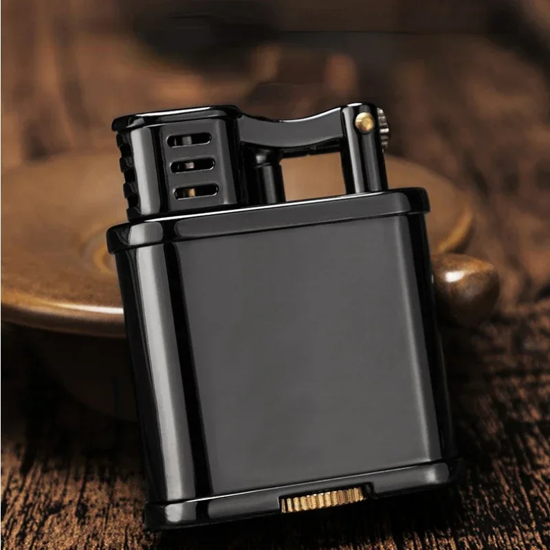 Zorro Creative Retro Design Kerosene Lighter Retro Brass Side Sliding Arm Lighter Men\'s Smoking Tool Gift