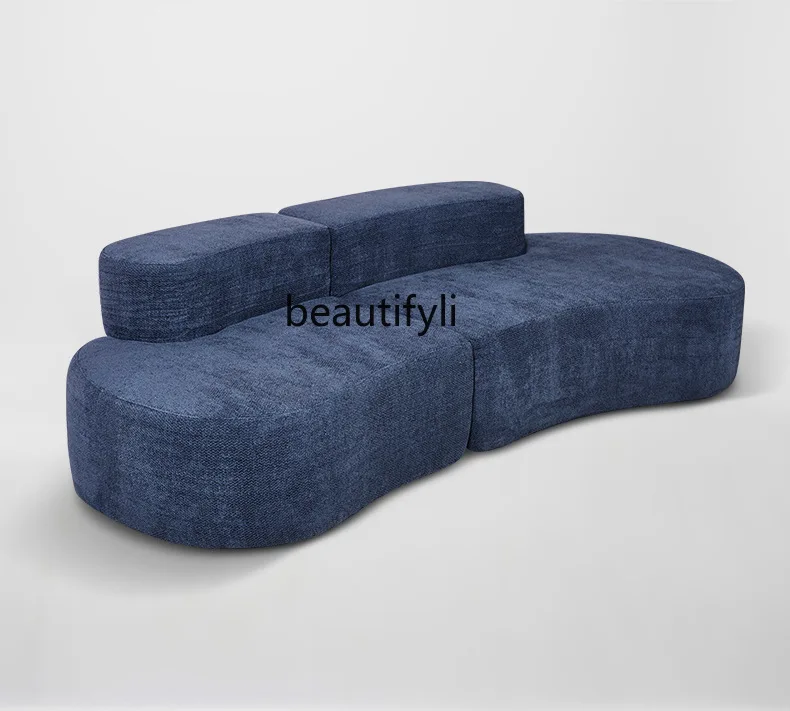 

Custom Compressed Sofa Furniture Business Creative Hotel Reception Guest Sofa Fabric Sponge Compressed Sofa