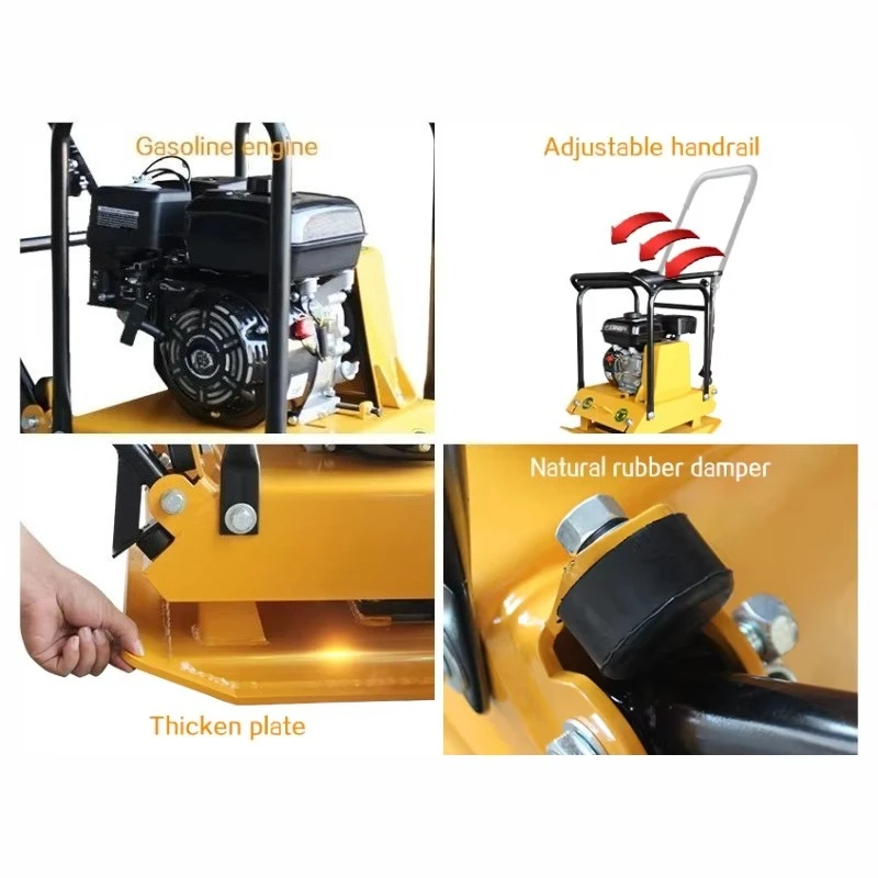 Flat Plate Compactor Small Hand-held Heavy Cast Electric diesel Single and Two-way Vibrating Asphalt Pavement Tamper