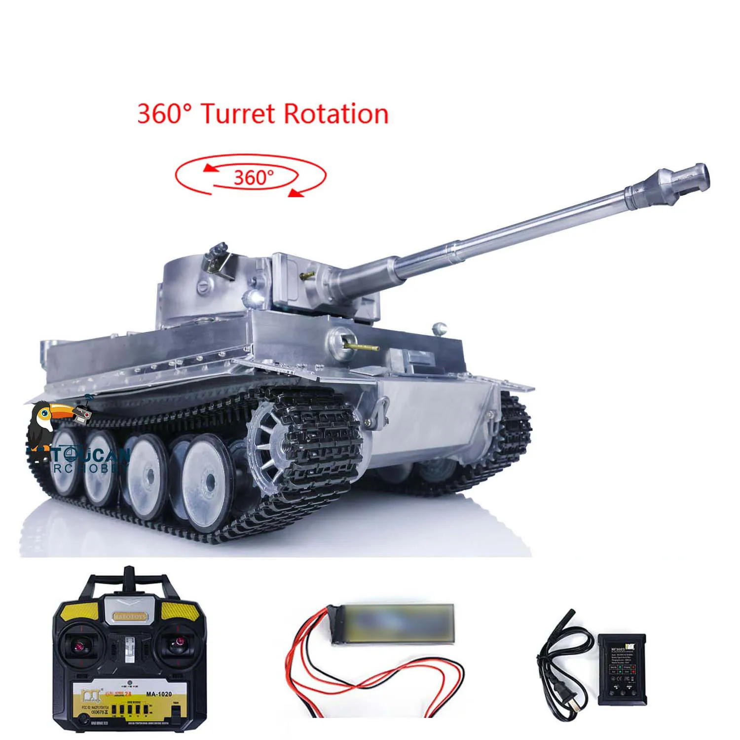 1/16 Scale Mato Tiger I RC Metal Tank BB Shooting Pellets Metal Color 1220 KIT or RTR Model Toys for Adult TH00642