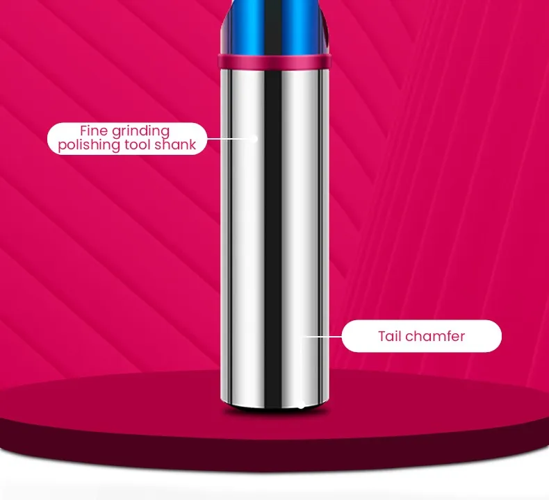 SHAZAM TGP-HRC70 2F Schaftfräser aus Hartmetall mit blauer Beschichtung für CNC-Maschinen, Farbring-Fräser – Detail 5