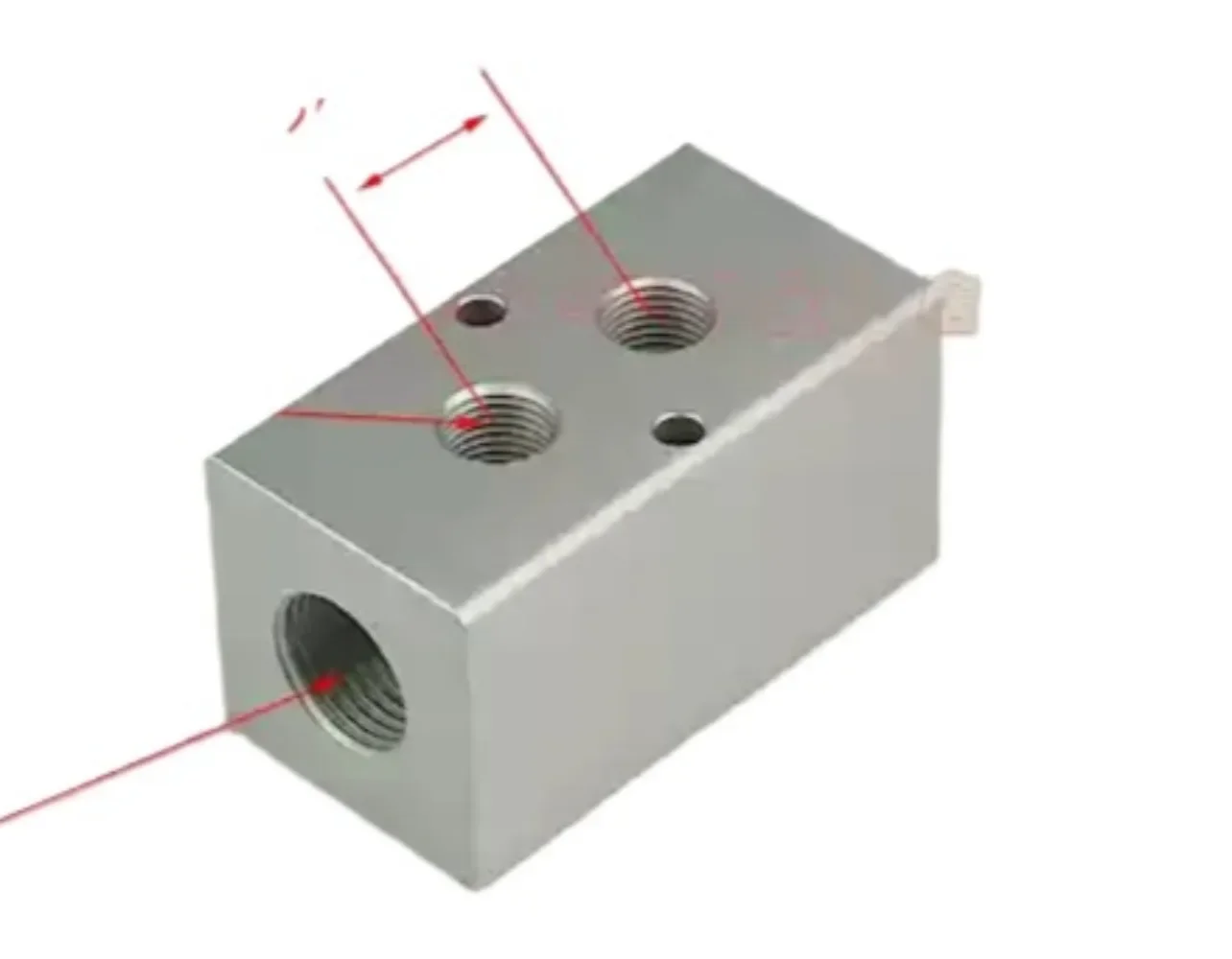 (Port To Port 25mm) 40x40mm G1/2 In G1/4 Out 2-12 Ways Aluminium Alloy Distributor Manifold Splitter Block Pneumatic Air Fitting