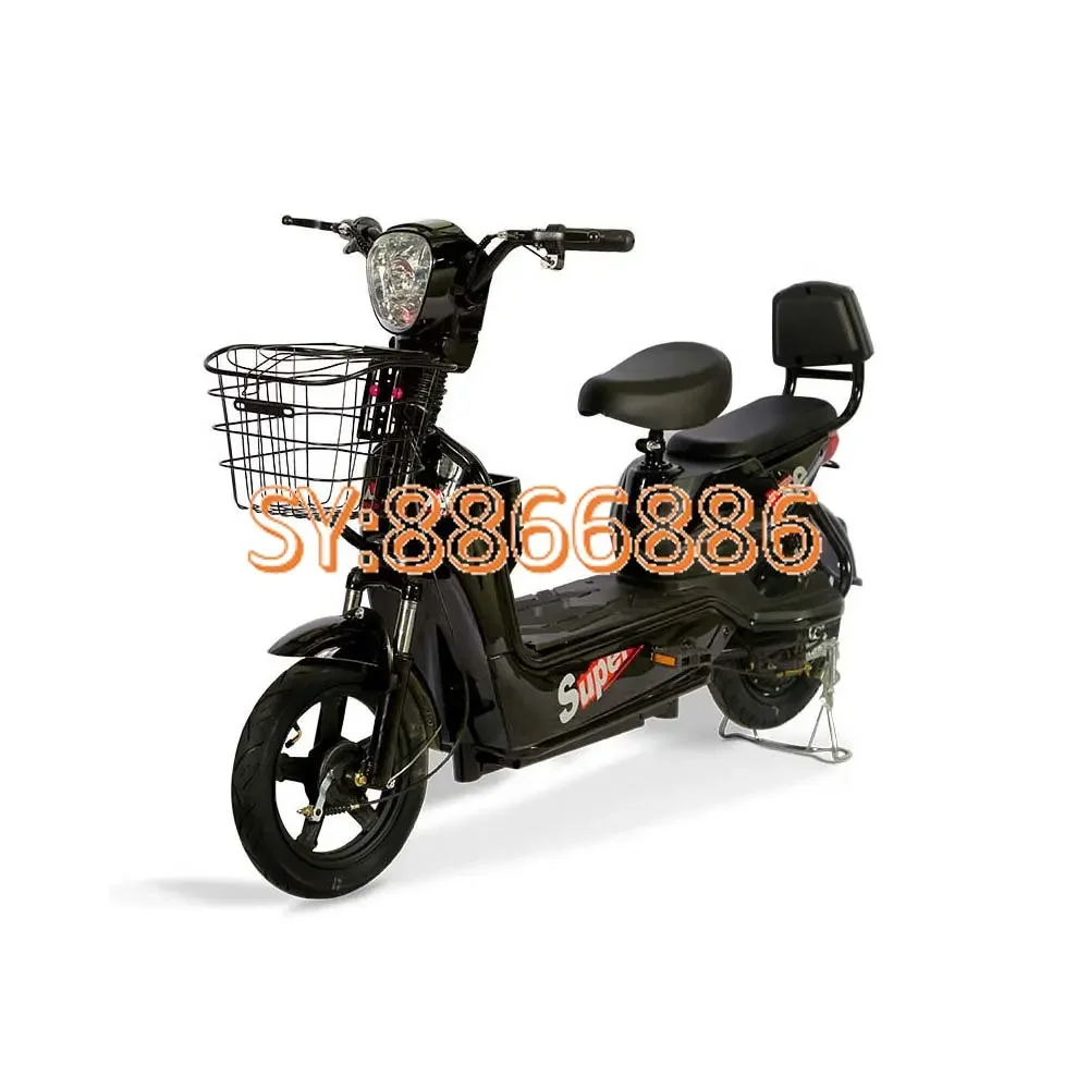 Electric Bicycles Adult Men Women Bicycles High Carbon Steel Frame 14 Inch Student 48v Front and Rear Disc Brake Convenient