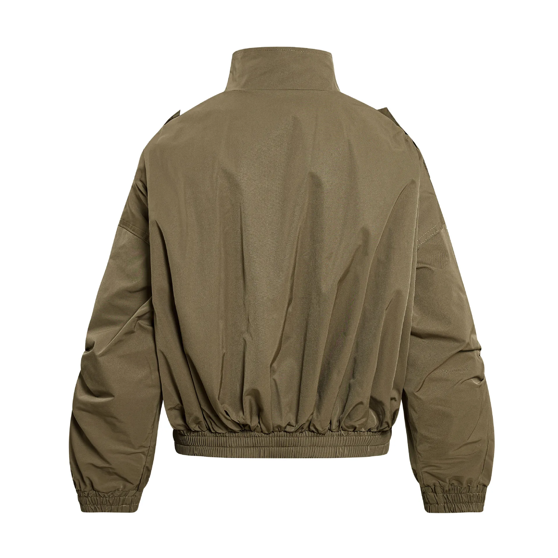 MWJLPWQ American-Style Deconstructed Stand-Collar Jacket For Men Spring Autumn Vintage Loose-Fitting Versatile Short Coat 17052