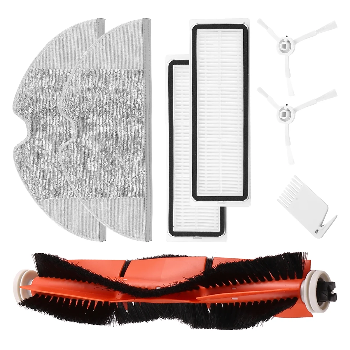 8PCS Hepa Filter Main Brush Mop Cloth Replacement Kits for Xiaomi Mijia 1C 2C / STYTJ01ZHM Robot Vacuum Cleaner Parts