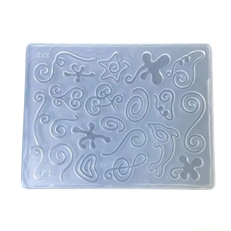 

D46E Safe Silicone Irregular Line Mold Ornament Molds for Handmade Jewelry Resin Crafts and Decorative Soap Designs