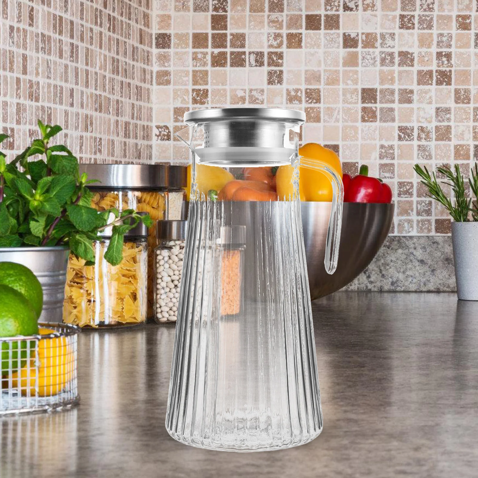 

1.5L Cold Water Pitcher Large Capacity Clear Jug For Juice Tea Beverage Dispenser Kitchen Drink Container Reusable Leakproof