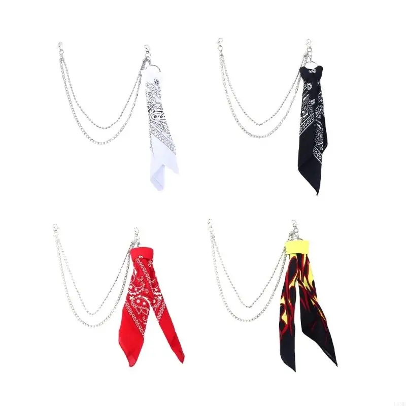 Multilayered Pants Chain Metallic Punk Kerchief Jeans Chain Decorative Hiphop Scarf Waist Chain Cool Waist Body Jewelry