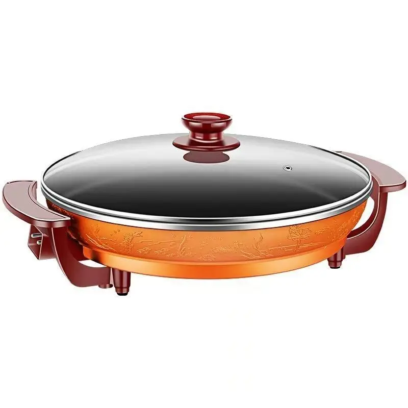 

Kitchen Electric Frying Pan Genuine Extra Large Flat Bottom Non-stick Barbecue Pot Multifunctional Electric Cake