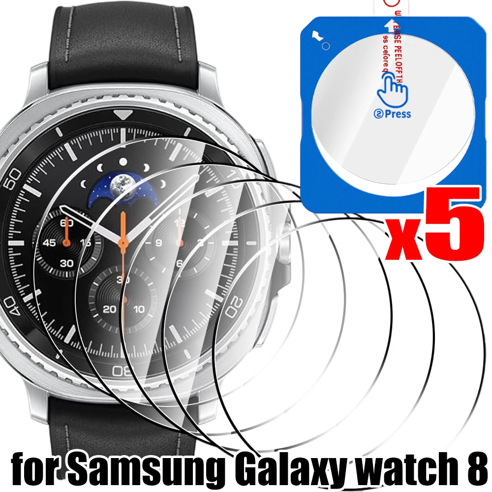 

1-5pcs Easy Install Tempered Glass Screen Protector for Samsung Galaxy Watch8 Classic 40/44mm Ultra HD Film Smartwatch Accessory